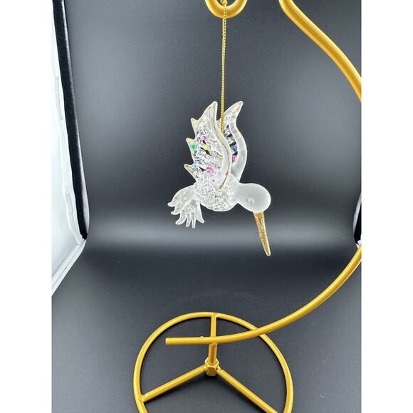 Vintage Hand Spun Glass Hummingbird Ornament 3.5" Original Box - Picture 4 of 9